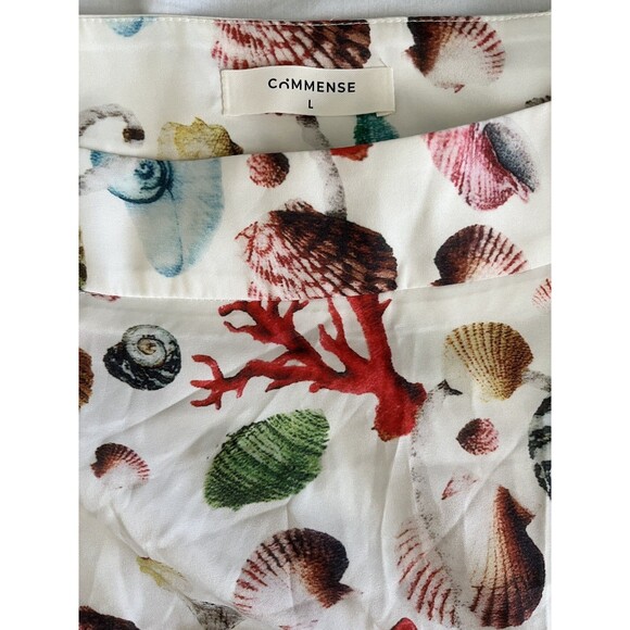 NEW Commense Coral Beach Crop Top & Skirt Tiered Maxi Set Women’s Sz L Resort - Picture 8 of 12